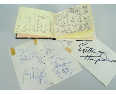 AN AUTOGRAPH BOOK &amp; LOOSE PAGES SIGNED BY THE JIMI HENDRIX EXPERIENCE BAND MEMBERS &amp; OTHERS 'Experience' members Jimi