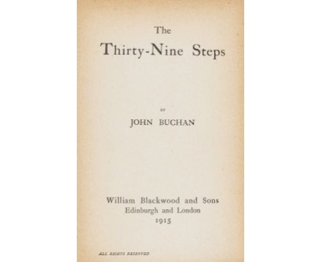 Buchan (John) The Thirty-Nine Steps, first edition upper joint weak, contents a little shaken, light marginal browning, light