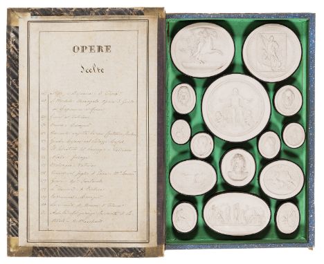Cameos.- Liberotti Impronte, 5 vol., 174 plaster cameos mounted in double-sided boxes opening as books, a few cameos loose, o