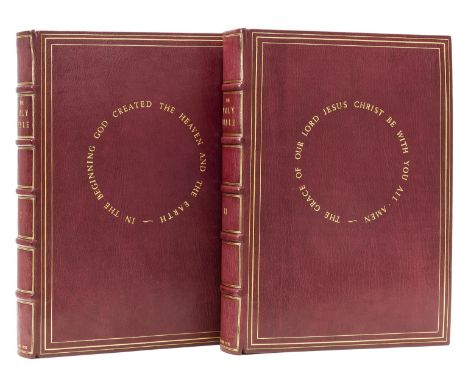 Rogers (Bruce).- Bible, English.- Holy Bible (The) containing the Old and New Testaments, 2 vol., number 90 of 200 copies on 