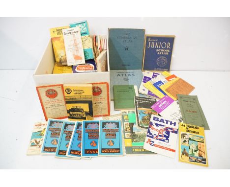Collection of various maps from the Mid 20th Century onwards to include RAC, AA, Ordnance Survey Maps, Collins' Graphic Atlas