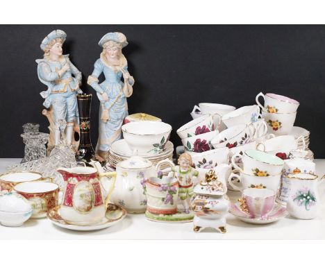 Collection of mixed ceramics and glassware to include James Sadler, Royal Vale Bone China, Japanese Noritake, Denbro Bone Chi