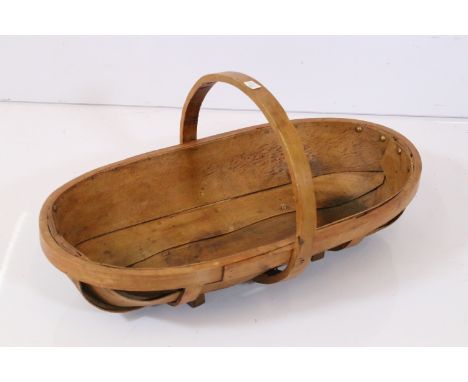 Large hazelwood trug