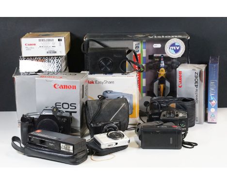 Collection of cameras, lenses and equipment to include boxed Canon Still Camera EOS RT Body, Canon Power Shot A810 Digital Ca