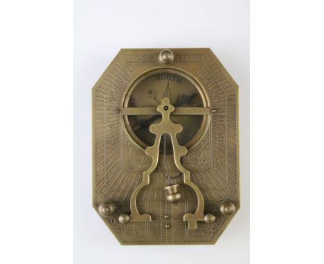 Brass cased compass and sextant 