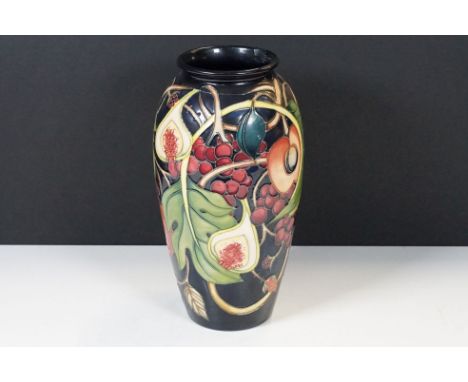 Moorcroft Queen Choice pattern tube lined vase of baluster form designed by Emma Bossons, dated 2000 and marked 'Moorcroft' t