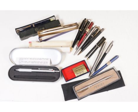 Collection of pens to include 2 x Esterbrook, Parker Sonnet, Biro Mentmore, etc