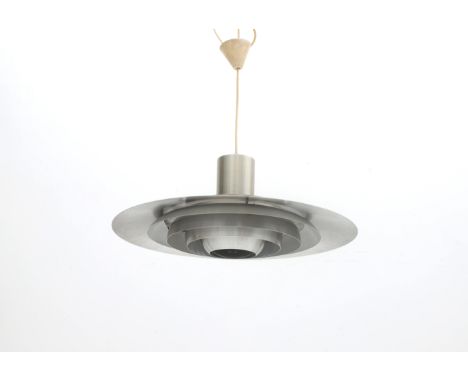 Preben Fabricius &amp; Jørgen Kastholm  An aluminium P376 hanging lamp, large model, produced by Nordisk Solar Compagni, Denm