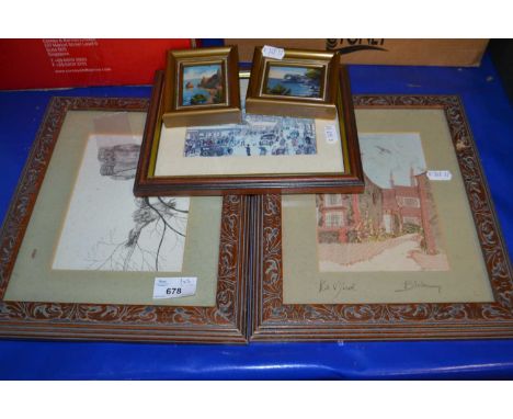 Group of assorted pictures and prints (5)