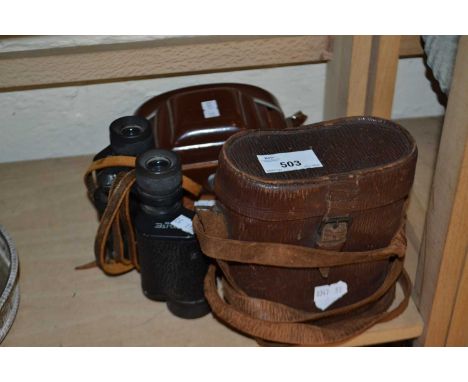 Two pairs of binoculars, a Mycro camera and a Ilford Sportsmaster camera (4)