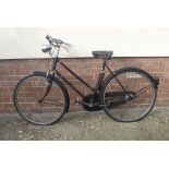 A 1948 Humber Bicycle, black.