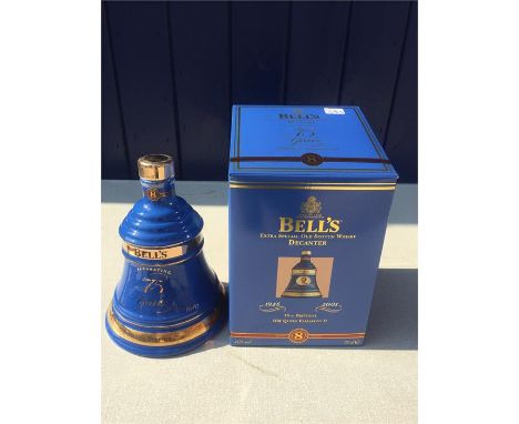 Bells Whisky Decanter 75th Birthday HM Queen Elizabeth II 1926-2001 - Sealed - 70cl