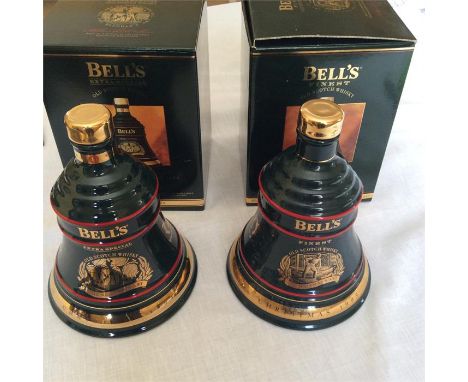 Bells Whisky Christmas Decanter 1993 and 1994 w/o contents