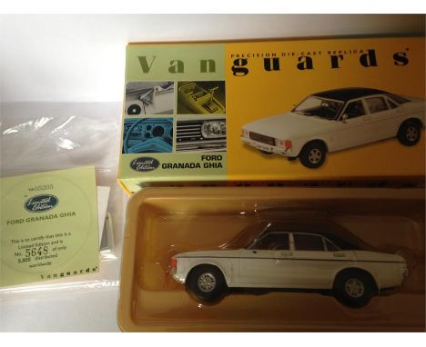 Vanguards - Ford Granada Ghia - Diamond White with Black - Scale 1:43. Excellent conditions. Unused.