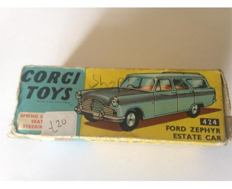 Corgi Toys - 424 FORD ZEPHYR ESTATE CAR - Die-cast scale model in original box.