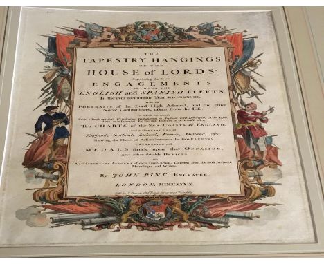 The title page of The Tapestry Hangings of the House of Lords engraved by john Pine London 1739 46x 331 cms