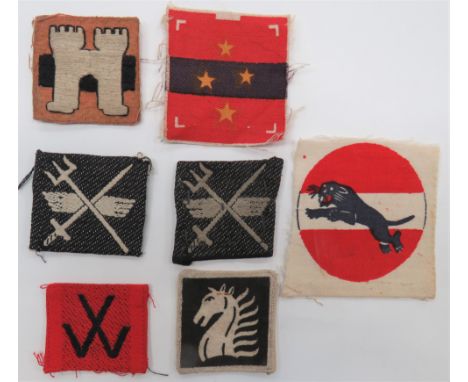 Indian Cloth Formation Badges consisting embroidery North Western Army India ... Printed Southern Army India ... Embroidery 3