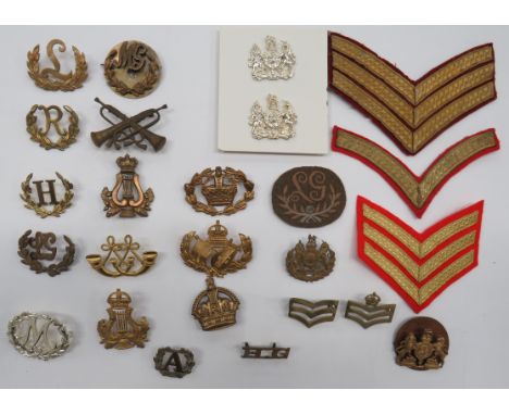 Selection of Proficiency and Rank Badges including brass, Vic crown Musician ... Brass, KC Musician ... Brass Trumpeter ... B