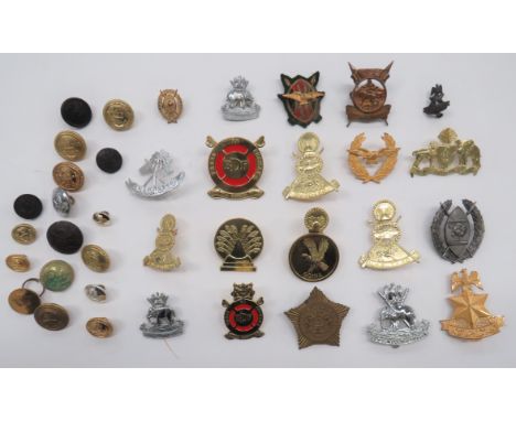 African Cap Badges and Collars including bullion embroidery and gilt Kenya Air Force ... White metal Kenya Republic Army ... 