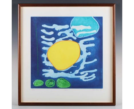 Heidi Koenig (German b.1964) - 'Madiba', colour etching, signed and dated ’98 lower right, titled lower centre, numbered 32/7
