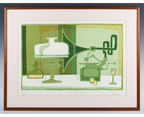 Colin Ruffell (British b.1939) - 'Victorian Suite', colour lithograph, signed in pencil lower right, titled lower centre, num