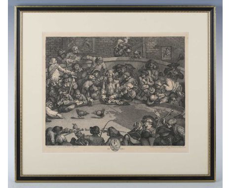 William Hogarth (British 1697-1764) – 'Pit Ticket', engraving, originally published 1759, 32cm x 38.5cm, within a Hogarth fra
