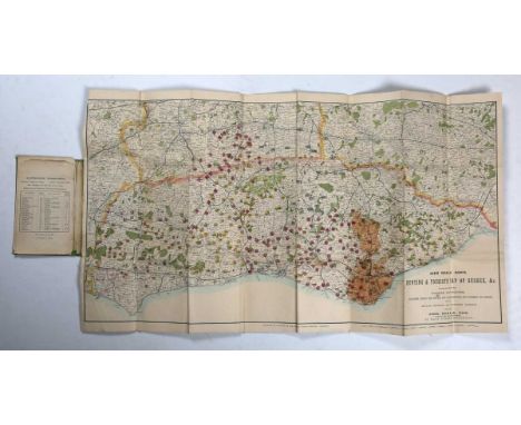 The Brighton and Sussex Hunting Map and Map of the Environs of Brighton, showing all the Roads, Railways and the Meets of the