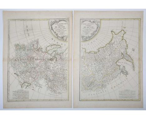 Rigobert Bonne - Partie Occidentale de L'Empire de Russie...; and Partie Orientale de L'Empire de Russie: maps of the Russian