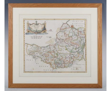 Robert Morden - Somersetshire; Herefordshire, two engraved maps with hand colouring, the first 36cm x 42.5cm, together with a