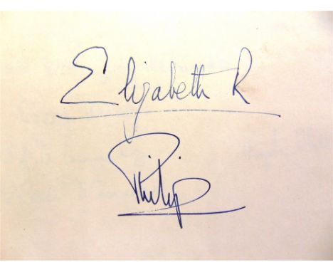 AUTOGRAPHS - QUEEN ELIZABETH II (1926-2022) &amp; PRINCE PHILIP, DUKE OF EDINBURGH (1921-2021)  A Borough of Stratford-upon-A