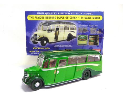 A 1/24 SCALE ORIGINAL CLASSICS BEDFORD DUPLE OB COACH 'SOUTHDOWN'  green livery, limited edition 767/1000, with certificate o