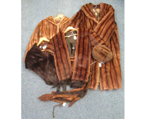 Collection of vintage furs to include National Fur Company and another coat, fur hat, stoles, etc. (6)(B.P. 21% + VAT) 