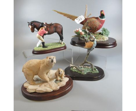 Collection of animal sculptures to include Border Fine Arts Hay Days A6239, 'A Big First Step', Border Fine Arts Endangered S