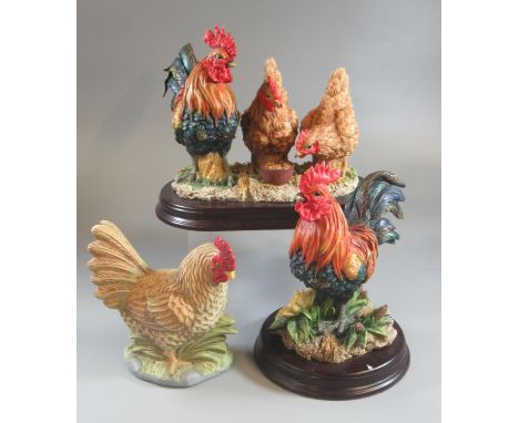The Leonardo Collection two studies of cockerels, together with another ceramic study of a cockerel. (3)(B.P. 21% + VAT) 
