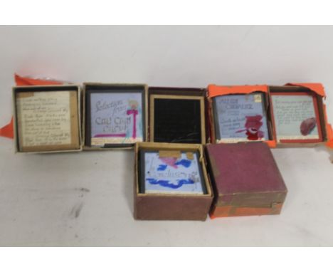 A COLLECTION OF MAGIC LANTERN SLIDES to include Music Hall interest song lyrics