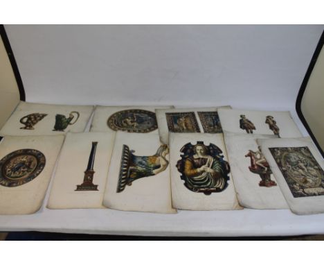 LEMERCIER COLOURED LITHOGRAPH PLATES FROM ALEXANDRE SAUZAY - 'Monographie De L'Œuvre De Bernard Palissy Suivie D'Un Choix De 