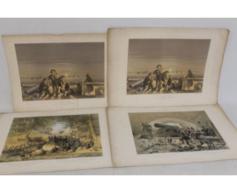 FOUR LITHOGRAPHS PRINTED BY M. &amp; N. HANHART, DOLBY'S SKETCHES IN THE BALTIC - 'A Sketch on Shore, Sailors - Widows - and 