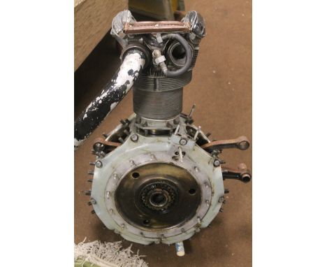 A RUSSIAN MANUFACTURED NINE CYLINDER RADIAL ENGINE, and transfer box, some parts missing (spares only)