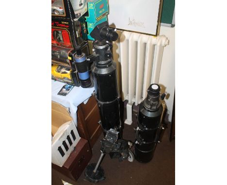 A HELIOS 150/1200MM REFLECTOR TELESCOPE AND BRACKET, together with a 150/750 mm example and a bracket