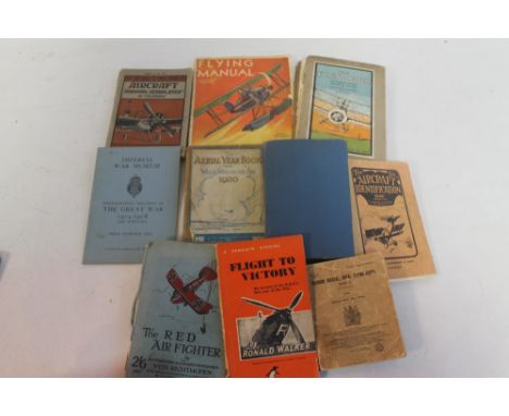 A SMALL BOX OF EARLY AVIATION BOOKS to include 'Modern Mechanix Flying Manual' 1933, 'The Flying Book' 1918, 'The Aerial Year