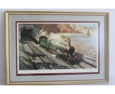 TERENCE CUNEO - 'CASTLE ON THE COAST', a large limited edition print, 176/500 signed by the artist.  This shows the Great Wes
