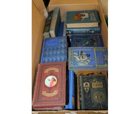 A BOX OF VINTAGE BOOKS TO INC UNCLE TOMS CABIN, WINGS & STINGS ETC