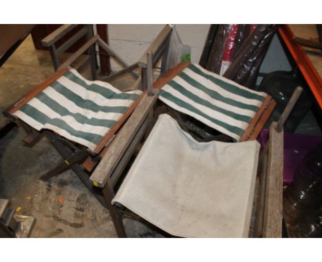 FOUR VINTAGE DIRECTOR STYLE CHAIRS