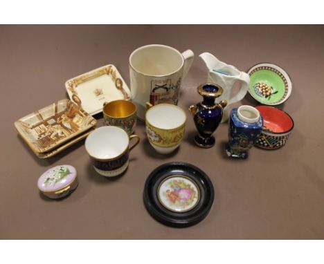 A SELECTION OF SMALL VINTAGE CERAMIC ITEMS TO INCLUDE COALPORT, ROYAL WORCESTER, HALCYON DAYS ETC