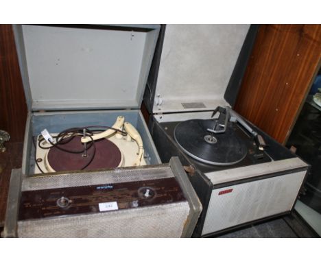 A VINTAGE MURPHY RECORD PLAYER A/F PLUS A HACKER EXAMPLE
