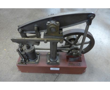A cast iron Stuart beam engine