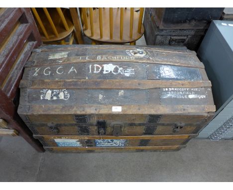 An early 20th Century steamer trunk
