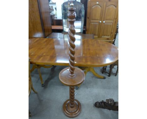 A beech barleytwist standard lamp