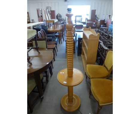 A beech standard lamp
