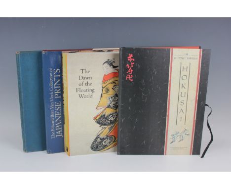 A collection of Japanese art reference books, including 'The Edward Burr van Vleck Collection of Japanese Prints', 1990, with